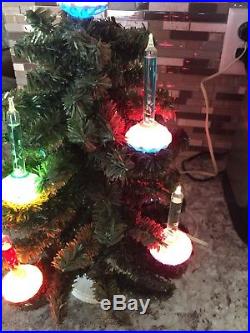 Vtg 1940's Noma Light Christmas Bubble Light Tree Paramount Oil Bulbs