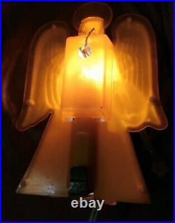 Vtg 1950 NOMA Christmas Angel Illuminated Tree Top Topper Light Halo