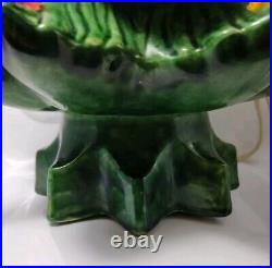 Vtg 1970 Ceramic Mold Green Christmas Tree With Music Box 15 Works