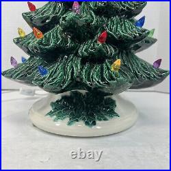 Vtg 1970's Nowell Mold Ceramic Lighted Christmas Tree 18WithStand