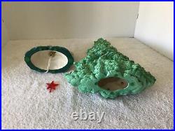 Vtg 1988 Tampa Bay Mold 17 Ceramic Slim Window Sill Mantle Green Glitter Tree