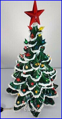 Vtg 23 Atlantic Mold Ceramic Christmas Tree Topper Birds Salt & Pepper Shaker
