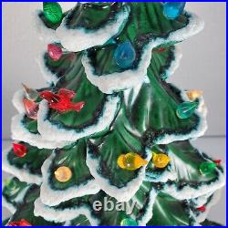 Vtg 23 Atlantic Mold Ceramic Christmas Tree Topper Birds Salt & Pepper Shaker