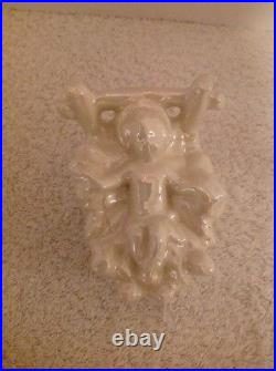 Vtg 5 Pc Holland Mold 19 Ceramic Christmas Tree Nativity Pearl White Figures
