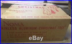 Vtg 50s 60s NOMA Aluminum CHRISTMAS TREE Box 6 Ft with Box