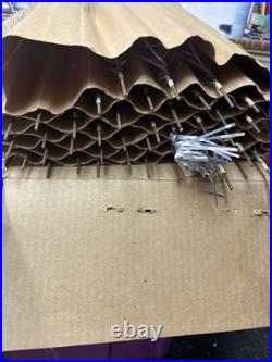 Vtg 6.5 Ft Fairyland Silver Aluminum Xmas Tree With Stand Complete