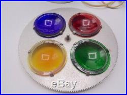 Vtg 60's Spartus Prisma-lite X-mas Tree Color Wheel- Works Great- Glass Lenses