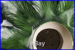Vtg 70's Atlantic Mold 22 Ceramic Green Christmas Tree Bird Peg Light SEE VIDEO