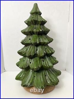 Vtg'72 23 Continental Studios Plaster Chalkware Lighted Ceramic Christmas Tree