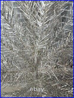 Vtg 94 BRANCHES Sparkler BRIGHT SILVER Aluminum 6 Ft Christmas Tree Star Brand