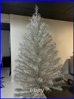 Vtg Aluminum 7 Ft Christmas Tree With Stand and Box Big & Nice! -145 Branches