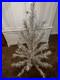 Vtg Aluminum Christmas Tree 4 Foot 41 Branches 18 Long Retro Wooden Pole