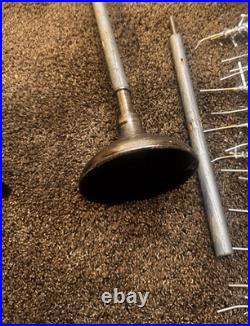 Vtg Aluminum Christmas Tree 4 Foot 41 Branches 18 Long Retro Wooden Pole Vtg Aluminum Christmas Tree 4 Foot 41 Branches 18 Long Retro Wooden Pole