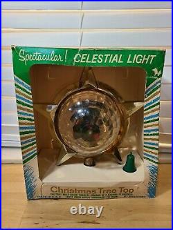 Vtg BRADFORD Spectacular Celestial Psychedelic Light Christmas Tree Top
