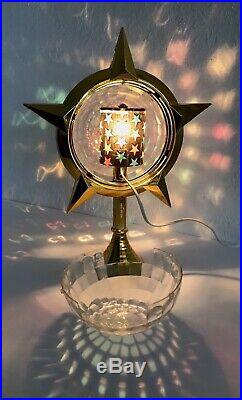 Vtg Bradford Celestial Motion Light Star Christmas Tree Topper Excellent WORKS