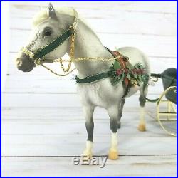 Vtg Breyer 2001 Jingles The Holiday Pony w Horse Sleigh, Christmas Tree & Gifts