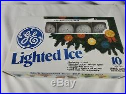 Vtg C7 GE Lot 20 Frosted Iced Ice Glo Lite Christmas Tree Sugared Lights NIB