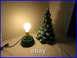 Vtg CHRISTMAS CERAMIC LIGHTED TREE CALIFORNIA ORIGINALS musical 151/2 T 1960's