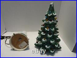 Vtg CHRISTMAS CERAMIC LIGHTED TREE CALIFORNIA ORIGINALS musical 151/2 T 1960's