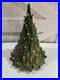 Vtg Ceramic Christmas Lava Style Tree 20 Extra Bulbs No Base Light Read