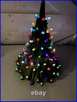 Vtg Ceramic Christmas Lava Style Tree 20 Extra Bulbs No Base Light Read Vtg Ceramic Christmas Lava Style Tree 20 Extra Bulbs No Base Light Read