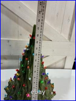 Vtg Ceramic Christmas Lava Style Tree 20 Extra Bulbs No Base Light Read Vtg Ceramic Christmas Lava Style Tree 20 Extra Bulbs No Base Light Read