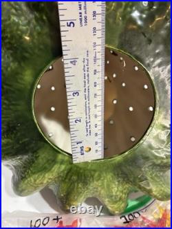 Vtg Ceramic Christmas Lava Style Tree 20 Extra Bulbs No Base Light Read