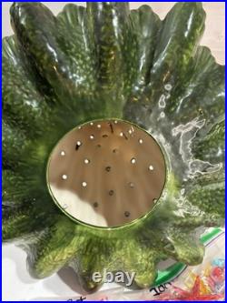 Vtg Ceramic Christmas Lava Style Tree 20 Extra Bulbs No Base Light Read