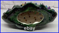 Vtg Ceramic Christmas Tree Slim Flat Mantel Window Sill Byron Molds 14