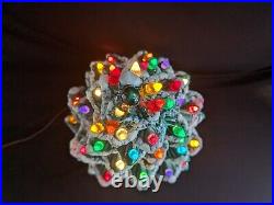 Vtg Ceramic Christmas Tree With Snowy Boughs Please READ Description