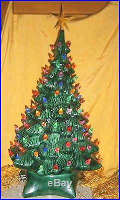 Vtg Ceramic Christmas tree light lamp Holland Mold 100+ lights Most Charming 23