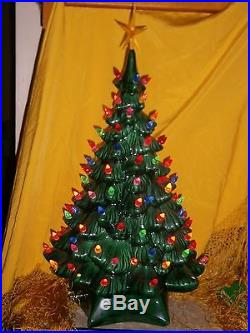 Vtg Ceramic Christmas tree light lamp Holland Mold 100+ lights Most Charming 23