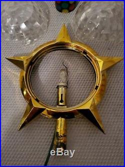 Vtg Christmas Bradford Celestial Star Tree Topper Spinner Working Condition