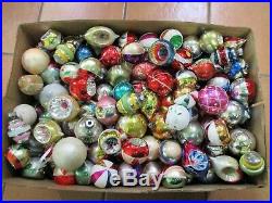 Vtg Christmas Tree Glass Ornaments Shiny Brite Poland USA Mixed lot of over 60