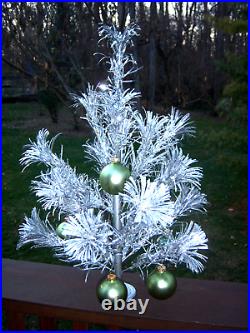 Vtg Collector 2 Ft Nice Retro Silver The Sparkler Aluminum Xmas Tree # 21