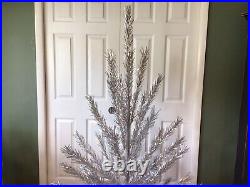 Vtg Evergleam #4606 6 Ft 46 Straight Branches Aluminum Christmas Tree Complete