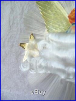 Vtg Genuine National Tinsel Co Spun Glass Angel Hair Christmas Tree Topper