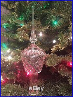 Vtg Heirloom 1983 U. S. A Lenox Deep Cut Crystal Tree Topper Christmas Ornament
