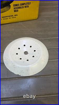 Vtg MCM Rainbo-Lite Revolving Aluminum Christmas Tree Light withBox &Base