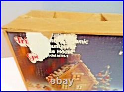 Vtg Marcia Trim n Glo Lighted Ceramic Mountain Tree House MTH 1 Includes 2 Trees