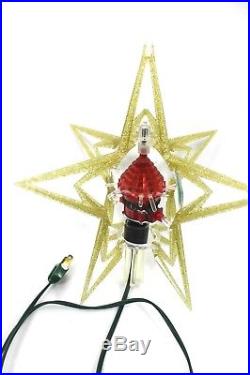 Vtg Merry Glow Rotating Ornaments Christmas Tree Topper Star Works Original Box