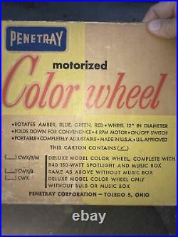 Vtg. Motorized 12 Penetray Color Wheel for Aluminum Christmas Tree Original Box