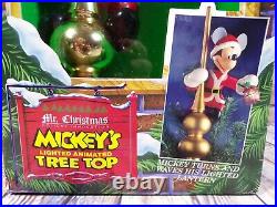 Vtg Mr. Christmas Mickey Mouse Animated Lighted Tree Topper With Box 1994 Top