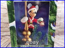 Vtg Mr. Christmas Mickey Mouse Animated Lighted Tree Topper With Box 1994 Top