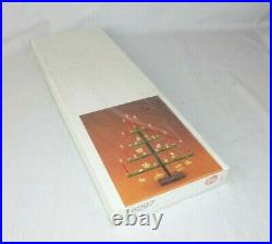 Vtg NOS Sevi Wooden Christmas Tree Candle Holder With Ornaments Made in Italy