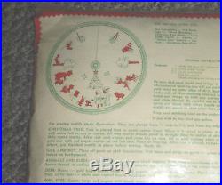 Vtg New Kids Animals 1950's Edna Looney/stokes Christmas Tree Skirt Craft Kit