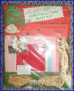 Vtg New Kids Animals 1950's Edna Looney/stokes Christmas Tree Skirt Craft Kit