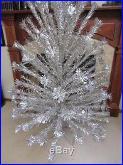 Vtg PECO 6ft 8in ALUMINUM Artificial Christmas PINE Tree withOriginal Box + EXTRA