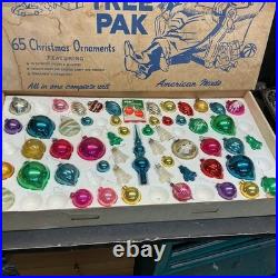 Vtg Paragon Tree Pak Christmas Tree Ornament Set Original Box Almost Complete