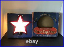 Vtg Paramount 9 Christmas Tree Top Star #720 Lighted Hard Plastic Working